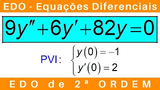 EDO EQUAÇÕES DIFERENCIAIS ✴️ EDO de SEGUNDA ORDEM HOMOGÊNEA exercícios [upl. by Adelaida898]