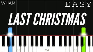 Wham  Last Christmas  EASY Piano Tutorial [upl. by Lyj]