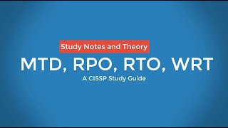 CISSP RPO RTO WRT MTD [upl. by Anilah657]