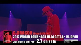 GDRAGON  CRAYON 2017 WORLD TOUR ACT Ⅲ MOTTE IN JAPAN [upl. by Eidissac]