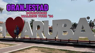 ARUBA Downtown Oranjestad 2024 walking 4k tour [upl. by Marie714]