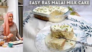 Easy Ras Malai Milk Cake Tres Leches Recipe  Indian Cooking Recipes  Cook with Anisa [upl. by Yert]