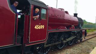 West Somerset Steam Express LMS Jubilee Class 6P 45699 Galatea At Frome On Sat 13th August 2016 [upl. by Notyard]