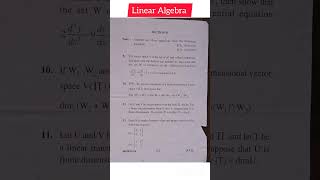 Linear algebra bsc 3rd year 6th sem  important questions shorts [upl. by Lemhaj]