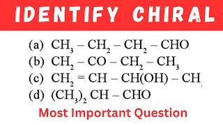 How to Identify Chiral Carbon  Organic Chemistry Most Important Question [upl. by Anilyx]