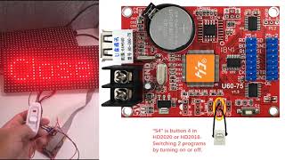 Video Tutorial of Button S4 Feature in U6075 Huidu Controller [upl. by Lairbag926]