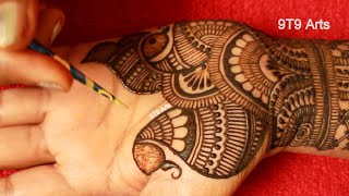 Beautiful Peacock Mehndi Design  Full Hand Karwa Chauth Special Mehndi Design  Mehandi ka design [upl. by Eisteb458]