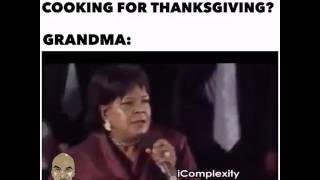 Grandma Thanksgiving Rap Song quotBeans Greens Potatoes Tomatoesquot Lyrics [upl. by Eecyaj198]