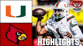 Miami Hurricanes vs Louisville Cardinals  Full Game Highlights  ESPN College Football [upl. by Kaye]