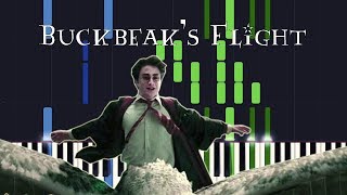 Synthesia  Buckbeaks Flight Harry Potter 3 PIANO TUTORIAL  SHEET MUSIC [upl. by Dleifxam]