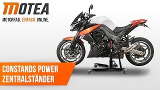 ConStands Power Motorrad Zentralständer Beispielvideo mit Kawasaki Z 1000 SX [upl. by Reece421]