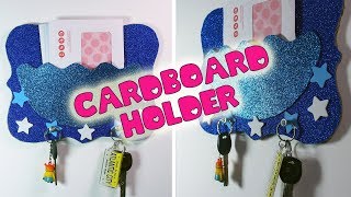 Cardboard Key And Letter Holder  How To Make Sparkly Holder  Cardboard Crafts [upl. by Latin]