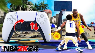 THE 1 HANDCAM DRIBBLE TUTORIAL ON NBA 2K24 BEST DRIBBLE MOVES amp FASTEST COMBOS [upl. by Gwendolyn137]