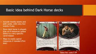 Arkham Horror LCG Deckbuilding Guide Dark Horse [upl. by Ert]