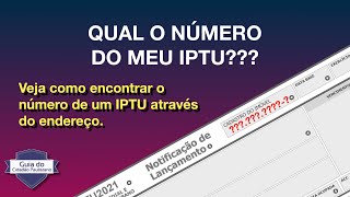 Como descobrir o número do IPTU através do endereço do imóvel [upl. by Llehsim]