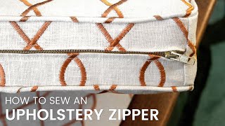 How to Sew an Upholstery Zipper [upl. by Nelad]