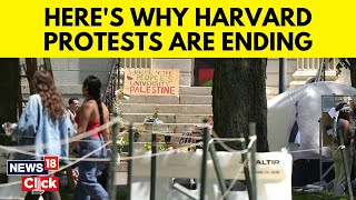 Gaza Protest Harvard Students End Protest As University Agrees To Discuss Middle East Issue  G18V [upl. by Svirad261]