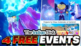 4 NEW EVENTS amp GIFTS To Do in Indigo Disk DLC amp Pokemon Scarlet Violet Walking Wake amp Iron Leaves [upl. by Norym5]