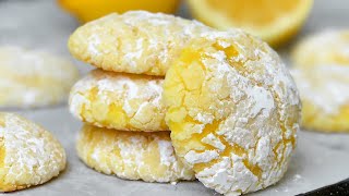 Soft Lemon Crinkle Cookies  Em’s Kitchen [upl. by Wester]