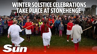 Winter solstice celebrations take place at Stonehenge [upl. by Siuqramed759]