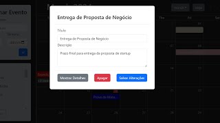 06 ReactBigCalendar Modal Editar Excluir e Salvar de atividade [upl. by Hanley]