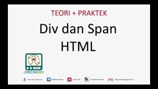 Fungsi Tag Div dan Span pada Layout HTML  Tutorial HTML part 9 [upl. by Lear]