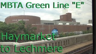 Riding MBTA Green Line E Train from Haymarket to Lechmere Station [upl. by Evot]