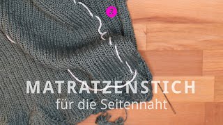 Nähe die Seitennaht mit Matratzenstich zusammen für eine unsichtbare Naht [upl. by Noillid]