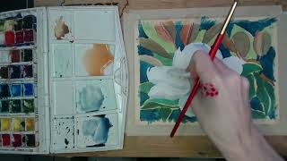 Southern Magnolia in watercolor part two [upl. by Gaby]