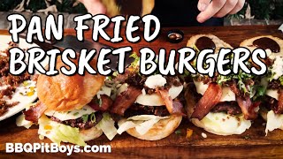 Pan Fried Brisket Burgers [upl. by Rossie652]