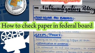 Check paper federal board SSC ll Emarking  Live 2024 [upl. by Aliahs632]