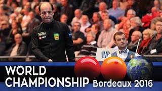 3CUSHION WC Bordeaux 2016  Pierre SOUMAGNE vs Daniel SANCHEZ [upl. by Sane]