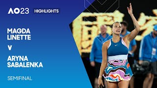 Magda Linette v Aryna Sabalenka Highlights  Australian Open 2023 Semifinal [upl. by Anahsak321]