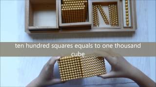 Decimal System using Montessori Golden Beads [upl. by Gisella478]