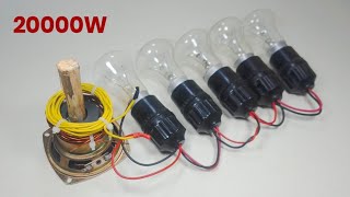 Amazing electric free energy generator 220V electricity Condenser 50KV New Light Bulb activity [upl. by Folberth87]