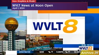 WVLT News at Noon Open  New Graphics amp Music  April 1 2024 [upl. by Retsevel]