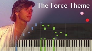 Star Wars  The Force Theme  Piano Synthesia [upl. by Einnaffit]