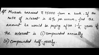 Sum on Compound Interest for class 8 [upl. by Nyvets]