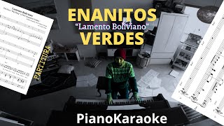 Enanitos Verdes  Lamento boliviano Partitura  PianoKaraoke [upl. by Ajup]