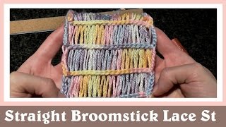 Crochet Simple Straight Broomstick Lace Stitch [upl. by Enitsugua]