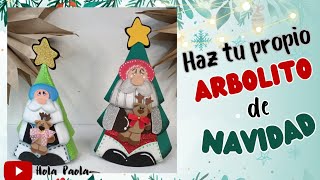 🌲Como hacer ARBOLITOS de NAVIDAD en foami  How to make CHRISTMAS TREES in foami🌲  Hola Paola [upl. by Karb]