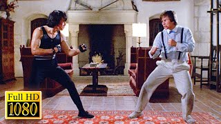 Jackie Chan vs Benny quotThe Jetquot Urquidez in the movie WHEELS ON MEALS 1984 [upl. by Millman]