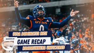 UTSA vs Rice Game Recap amp Breakdown [upl. by Aurea]