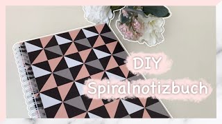 DIY Spiralnotizbuch selber machen 📒  super einfach  Schreibwaren selber machen [upl. by Alicsirp358]