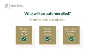 Learn about who will be autoenrolled in Ireland [upl. by Libb]