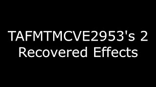 LAST VIDEO OF JULY TAFMTMCVE2953s 2 Recovered Effects  Tutorial [upl. by Isaacson]