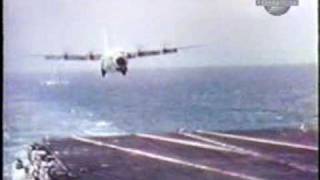 USS Forrestal C130 Hercules Carrier Landing Trials [upl. by Detta]