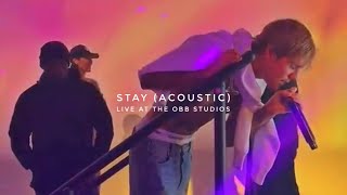 Justin Bieber  Stay Acoustic Live at the OBB Studios with The Kid Laroi [upl. by Avla]