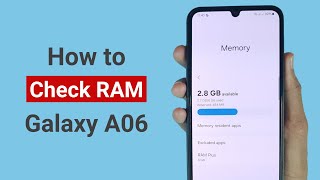 How to Check RAM or Memory in Samsung A06 [upl. by Matejka]