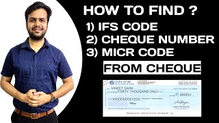 How to find IFS Code  Cheque Number  MICR code from CHEQUE [upl. by Cher]